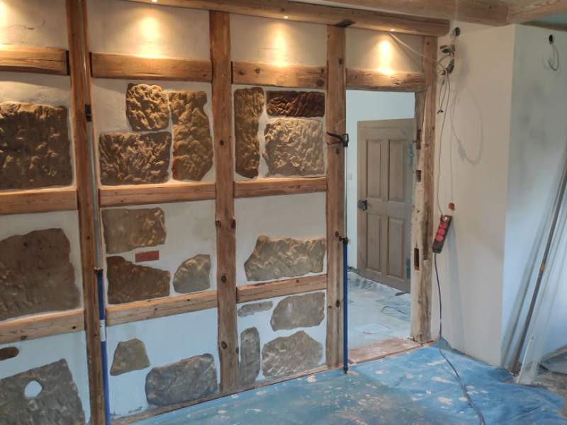 Renovierung: Sandsteinwand